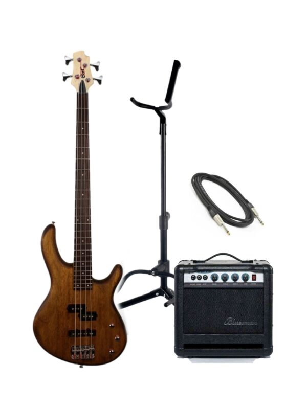 Cort AB4PJOPW Elektro Bass Gitar Seti (Amfi+Kablo+Sehba)