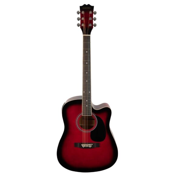 Sanchez Elektro Akustik Gitar 4/4 Kesik Kasa-Kırmızı