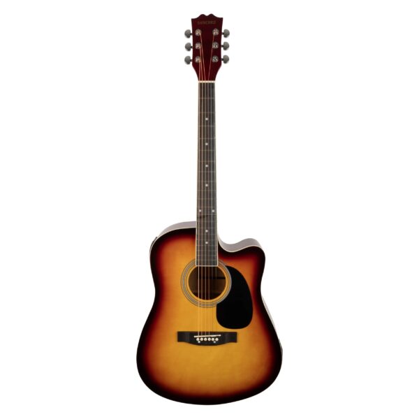 Sanchez Elektro Akustik Gitar 4/4 Kesik Kasa-Gün Batımı